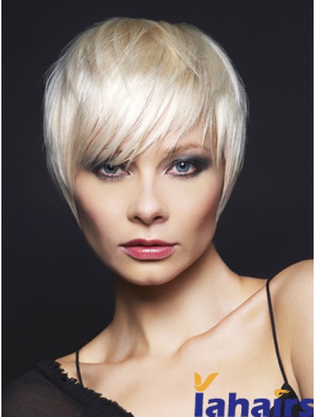 Monofilament Boycuts Short Straight 8 inch Top Fashion Wigs