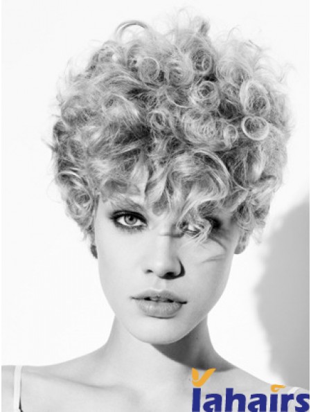 Capless Grey Short Curly 8 inch High Quality Fashion Wigs