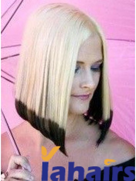 14 inch Ombre/2 Tone Chin Length Bobs Straight Good Lace Wigs