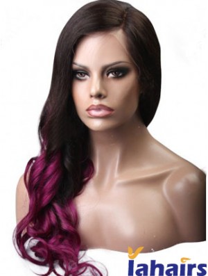 Long Wavy Without Bangs Full Lace 24 inch Hairstyles Black Women Wigs