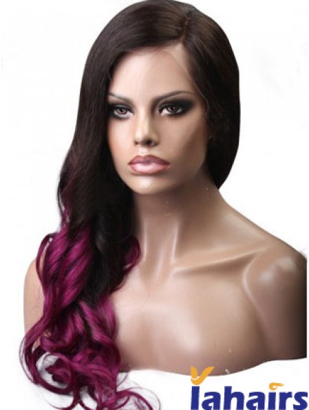 Long Wavy Without Bangs Full Lace 24 inch Hairstyles Black Women Wigs