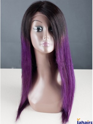 Long Straight Without Bangs Full Lace 18 inch Designed Black Women Wigs