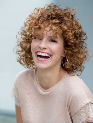 Curly Auburn Popular Shoulder Length Classic Wigs