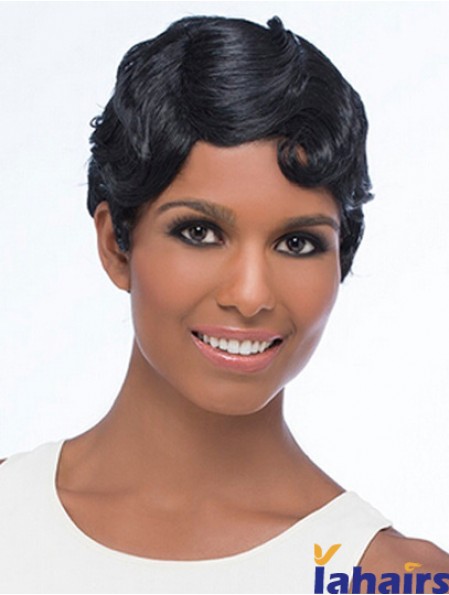 Wavy Black Suitable Short Classic Wigs