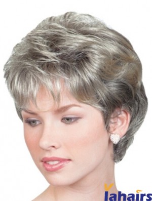 Wigs For Elderly Lady UK With Lace Front Chin Length