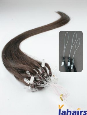 Exquisite Brown Straight Micro Loop Ring Hair Extensions