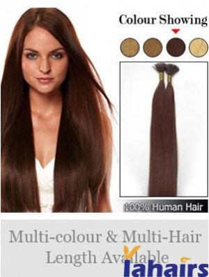 Auburn Straight Stick/I Tip Hair Extensions