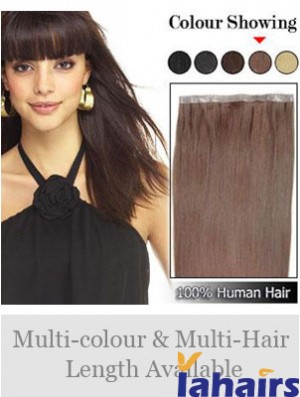 Straight Remy Human Hair Auburn Discount Weft Extensions