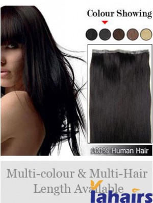 Straight Remy Human Hair Black Incredible Weft Extensions