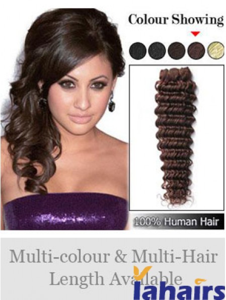 Wavy Remy Human Hair Auburn Sleek Weft Extensions