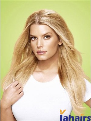 High Quality Blonde Straight Synthetic Clip In Hair Extensions