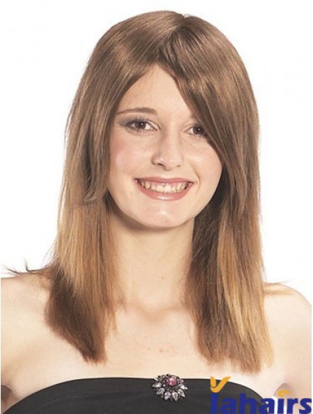 Sassy Straight Brown Long Human Hair Hairpieces