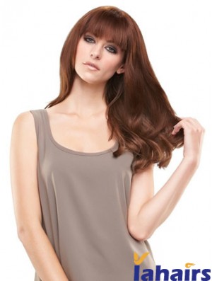 Modern Auburn Straight Remy Human Hair Clip In Hairpieces