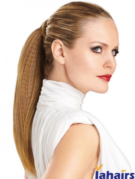 Modern Straight Brown Ponytails