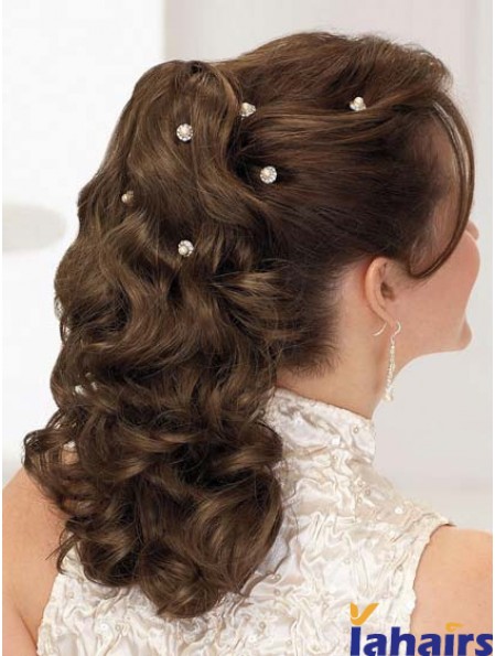 Fabulous Curly Brown Ponytails